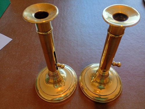 Pair vintage candlesticks - a,