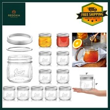 Wide Mouth 12 oz Mason Jars -
