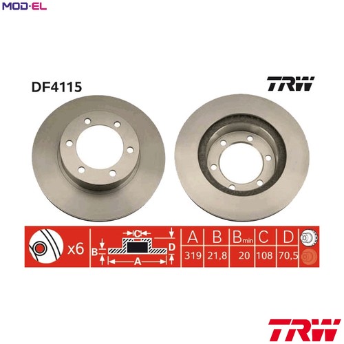 Brake disc df4115 for - disc,