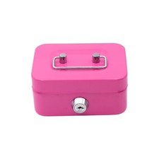 Metal Cash Box Lockable Metal Petty Coin Money Key Lock Safety Store Box