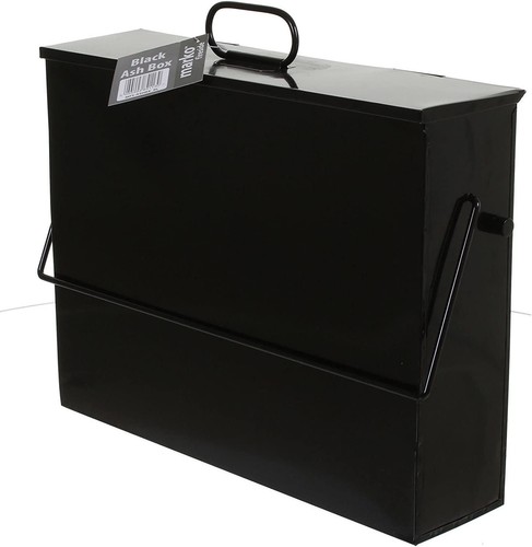 Metal hot ash bucket with - hot,