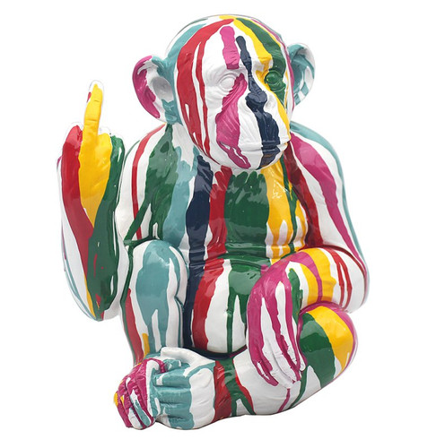 Rude monkey ornament drip - rude, art
