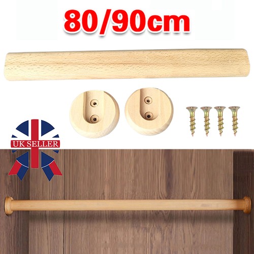 Wooden wardrobe rod rail - wardrobe,