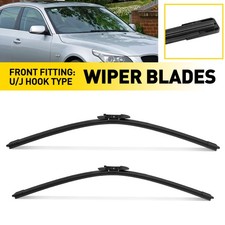 Fit BMW 5 & 6 Series E60 E61 E63 E64 Front Windscreen Window Wiper Blades Set x2