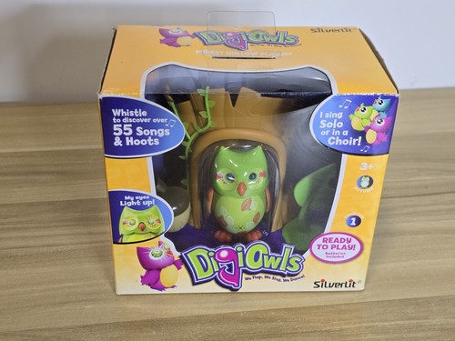 Digi owls green bird - digi, silver