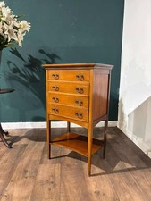 Edwardian Inlaid Mahogany Music Cabinet
