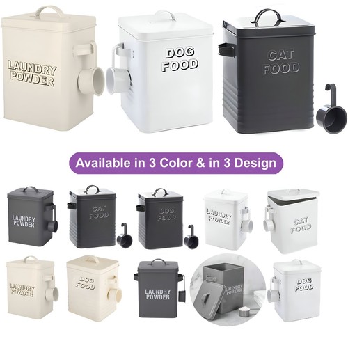 Storage tin caddy box white - tin,