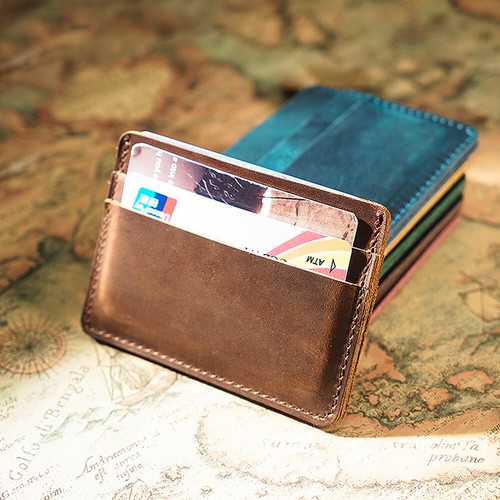Genuine leather card holder - genuine,
