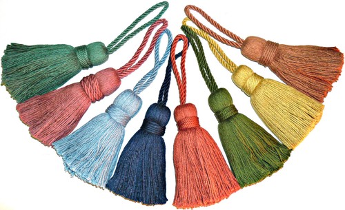Large cotton key - cotton, tassels-