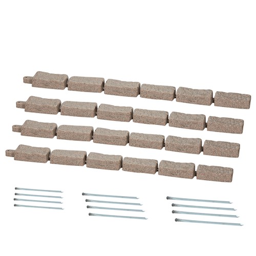 Faux stone landscape - landscape, edging