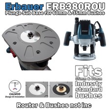 Erbauer ERB380ROU Plunge router sub-base for 60mm & 35mm guide bushes - INC P&P