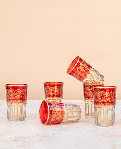 Moroccan tea glasses - glasses, of