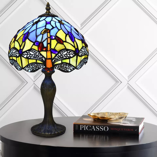 Tiffany style table - table, lamp