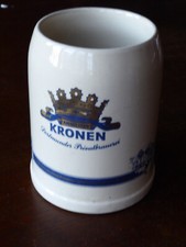 Vintage 1980's KRONEN Bier Stein Superb Stoneware Beer Tankard Dortmund Germany