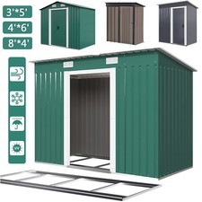Metal Garden Shed 6 X 4, 8 X 4, 8 X 6, 10 X 8 Garden Storage WITH FREE BASE New