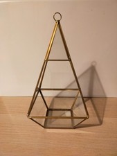 Vintage glass and brass