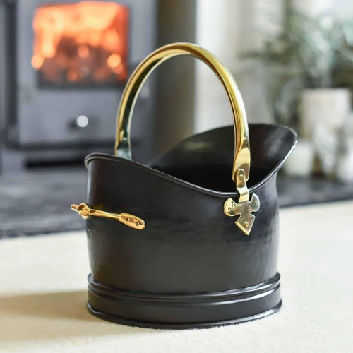 Polished brass black iron - &,