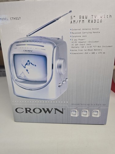 Crown black white tv - crown,
