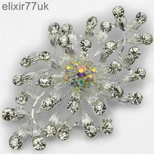 NEW 3.2" LARGE SILVER FLOWER