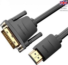 HDMI to DVI Cable Bidirectional DVI-D 24+1 Male to HDMI Male Adapter 5m