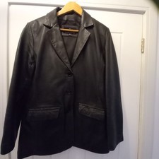 ladies black leather jacket