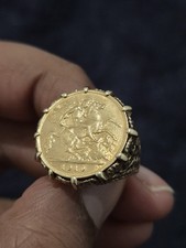 22ct Half Sovereign Ring In