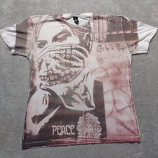 Obey Propaganda Pink Duotone Bandana Girl Peace All Over Print T Shirt Medium