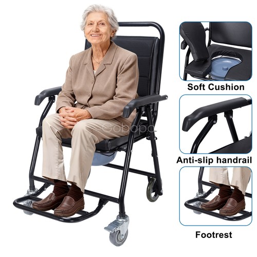 Wheeled commode shower - commode, chair