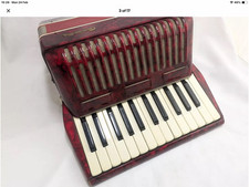 Galotta 12-Bass Piano Accordion – Red Marble Finish / Weltmeister with Case