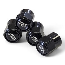 LR BLACK METAL TIRE VALVE DUST