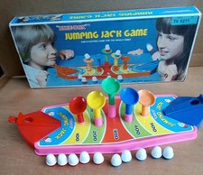 Vintage Blue Box Jumping Jack Game  - complete 