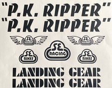 PK RIPPER BMX DECALS Bike Stickers Cycling Frame Sizes Colours Se Landing Gear