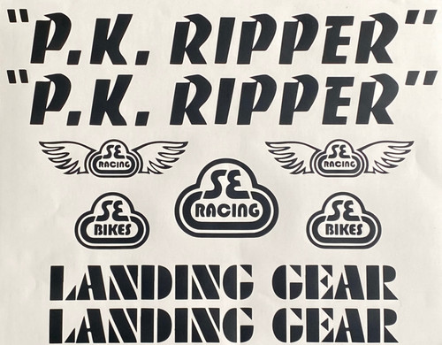Ripper bmx decals - ripper, bike