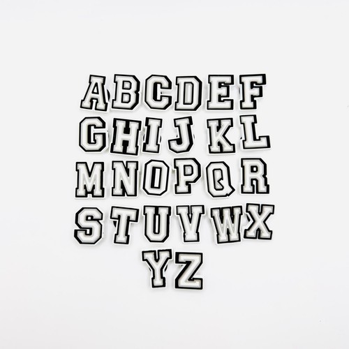 Letters white charms - white,