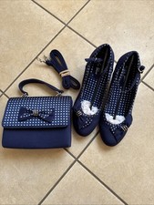 Ruby Shoo Navy White Spot Bag