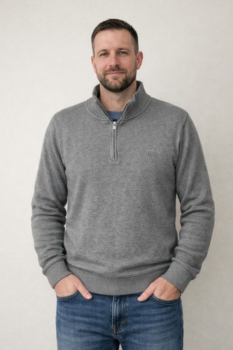 Men gant grey quarter - men's, quarter‑zip