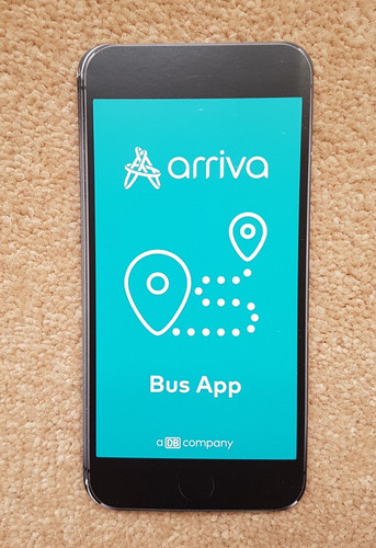 Arriva bus app - phone, leaflet