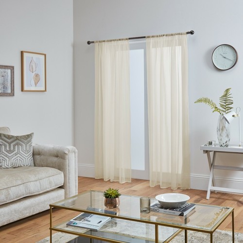 Voile curtains pair - curtains, (2