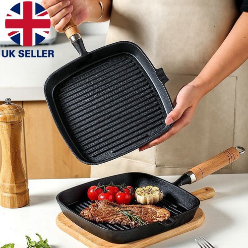 Cast iron griddle frying - frying, pan