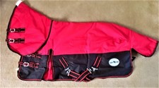 *SALE* 220g TURNOUT RUG MINI SHETLAND PONY RED/BLACK COMBO WATERPROOF 3'0" ONLY