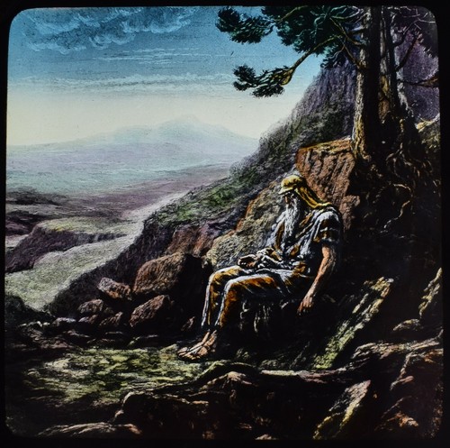 Magic lantern slide elijah - lantern,