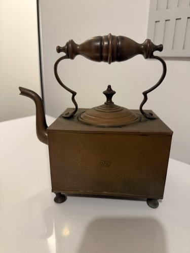 Vintage brass rectangle tea - rectangle,