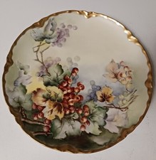 ANTIQUE HAVILAND LIMOGES FRANCE PLATE Grapes Currents 