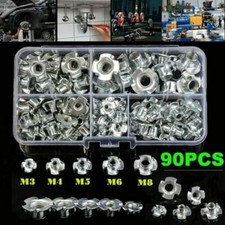 90PCS T Nuts Four Pronged Tee
