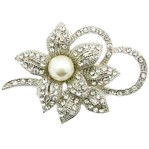 Large silver gold brooch - large,
