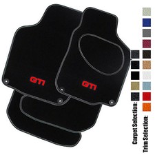VW Golf Car Mats Mk4 1997 to 2004 Leather Trim +GTI LOGO