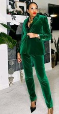 Zara Green Velvet Blazer