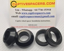 Yamaha R6 99 - 02  5EB Supersport captive wheel Spacers. Anodised Black