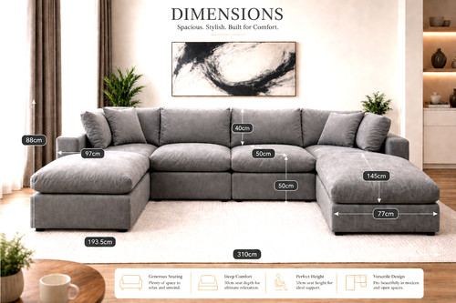 Modular linen sofa custom - linen,
