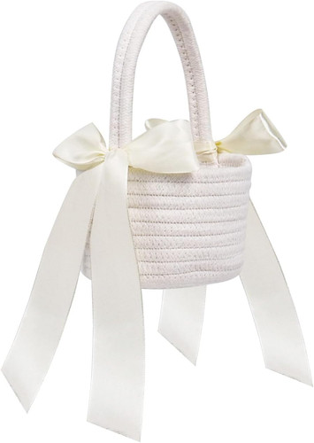 Cotton flower girl basket for - girl,
